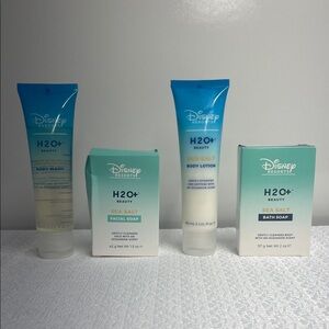 💧H2O + Beauty Sea Salt Body Lotion & Wash, Bath & Facial Soap Soap Set by Disney